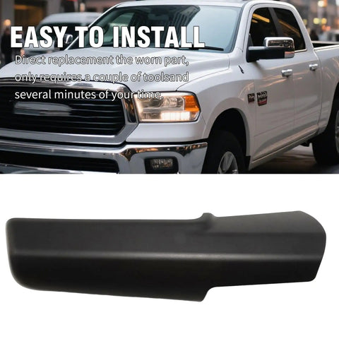 Trailer Tow Mirror Cover Cap Front Arm Right Passenger Side Replacement For Dodge RAM 2014 2019 shown on truck