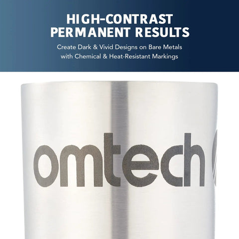 Premium Laser Marking Spray For Co2 And Fiber Engravers Delivers Knockout Contrast On Bare Metals With Quick Dry Formula on stainless steel drinkware.