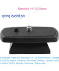 44mm Quick Release Plate Tripod Mounting Adapter with UNC 1/4-20 thread and spring loaded pin