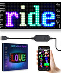 Customizable Car LED Sign With Bluetooth App Control For DIY Text Patterns And Animations, flexible display with USB, phone app