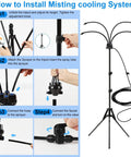 Installation guide for Outdoor Patio Standing Misting System Beats The Heat 5.3Ft Tall With 4 Adjustable Nozzles