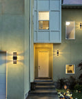 Dusk To Dawn Sensor Outdoor Wall Light Up Down Exterior Fixture Waterproof Black Aluminum Housing For Front Porch Patio Or Garage Uses Two E26 Bulbs Weather Resistant No Fuss on modern house