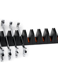 Widget Wrench Organizer Pro Series 4.0 Magnetic Wrench Holders for Tool Drawer, visible with 12 black holders and wrenches.