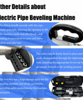 Job Site Ready Electric Pipe Beveler For Straight Shooting Weld Prep With No Sweat showing ergonomic handle and cutter details.