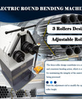 Heavy Duty Workhorse Electric Roll Bender For Steel And T Bars Industrial Three Roller Metal Round Bender With Foot Switch Control, showing three rollers design.