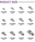 Woodruff Keys Assortment Kit Pro Grade 205Pcs 12 Sizes 3mm 4mm 5mm 6mm Half Moon Semicircle Bond Keys displayed in various dimensions