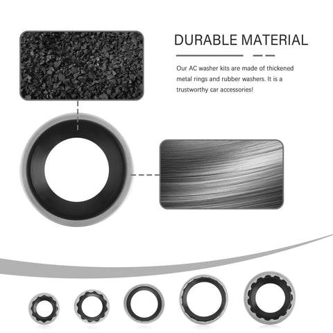 45Pcs Car AC Gasket Kit Go To AC Seal Kit For Fixing Air Conditioning Compressor Bumper Door Panel Universal O Ring Kit