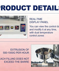 Kickstart Your Maker Rig With Slick 1000W Filament Extruder showing real-time control panel for extrusion parameters.