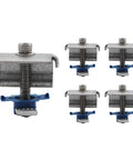 SPEC158 5 Pack Solar Panel End Clamps for 1-5/8 In Steel Strut Channel With Cone Nuts, DIY Friendly Mounting Kit, five end clamps image