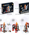 12 In 1 Space Exploration STEM Building Kit For Kids 6 To 12 Years Old Boys showing box and model dimensions and details.