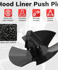 50 Piece Hood Insulation Retainer Clips Kit With 1 Remover Tool Nylon Push Pin Fasteners for Jeep Grand Cherokee Dodge Ram