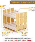 Overall size details of the Make Your Kitchen Sing With Heavy Duty Bamboo Pull Out Spice Rack Cabinet Organizer.