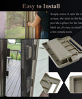 Stone Screen Hardware Kit For A-Series Patio Doors That Glide And Swing, focus on sliding screen pull plate installation