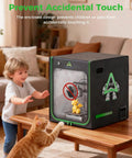 Child and cat near Led Lighting 3D Printer Enclosure Built To Last With Constant Temperature Fireproof And Dustproof Protective Cover 520x600x720mm