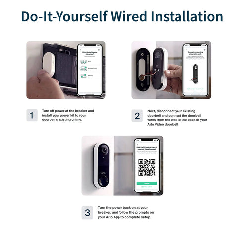 Hardwired Video Doorbell With HD Video And 180 Degree Field Of View Night Vision Two Way Audio Front Door Security Cam Easy Install Using Your Existing 16 to 24 Volt Chime Wiring Black AVD1001B