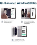 Do-It-Yourself Wired Installation for Essential Wired Video Doorbell With HD Video, 180 Degree View, Night Vision, and Two Way Audio