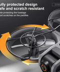 Close-up of Big Screen Remote Control Drone With Dual Cameras, Full Prop Guard showing protective design and propellers.