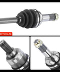 Heavy Duty Rear CV Axle Shaft Assembly Driver Or Passenger Side With Abs Wiring Plug And Play Fits Yamaha Grizzly 550 700 Kodiak 450 700 No Sweat Installation close-up of shaft details