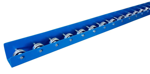 Rock Solid Galvanized Steel Conveyor Skate Wheel Flow Rail With Industrial Wheels For Shop Tables And Material Moves Smooth Glide Track Handles Up To 1000 Pounds Zero Fuss