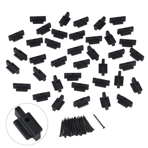 Nylon Deck Fasteners Kit With Hidden Clips For Decking, Composite Board Fasteners And Metal Screws, Plastic T Clips, 1000-Piece Set