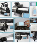Kick Butt Touch Screen Surface Roughness Tester And Badass Heavy Duty Finish Gauge With Detachable Measurement Probe during use on industrial surfaces.