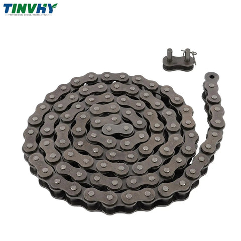 Huge 100 Roller Chain 10 Ft Kit With Connecting Links For Heavy Duty Construction Machinery And Lumber Processing Needs That Get The Job Done Fast, steel chain coil