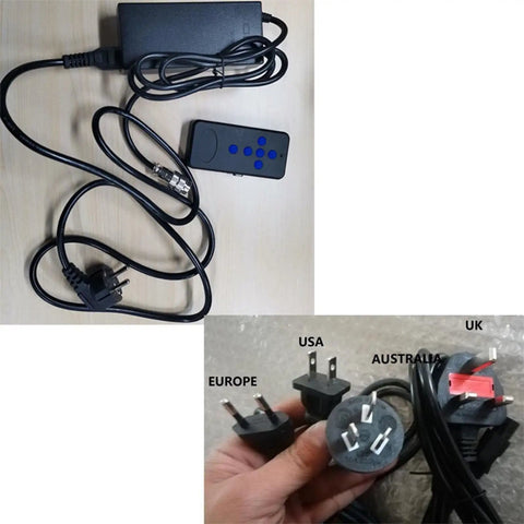 Compact Foldable Electric Golf Trolley With Dual Motors That Easily Crush 30 Degree Slopes power adapter and international plugs.