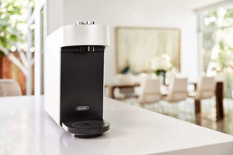 Aquamega 100 Countertop Water Purifier With Three Stage Filtration in black silver finish on kitchen counter