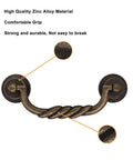 Two Pack Vintage Bronze Cabinet Pulls 4.25 Inch Center To Center for doors cabinets chests and drawers with included M4 screws