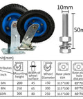 Heavy Duty Industrial Caster Wheels For Furniture And Workbenches Top Plate Rolling Castors With Swivel And Fixed Options diagram