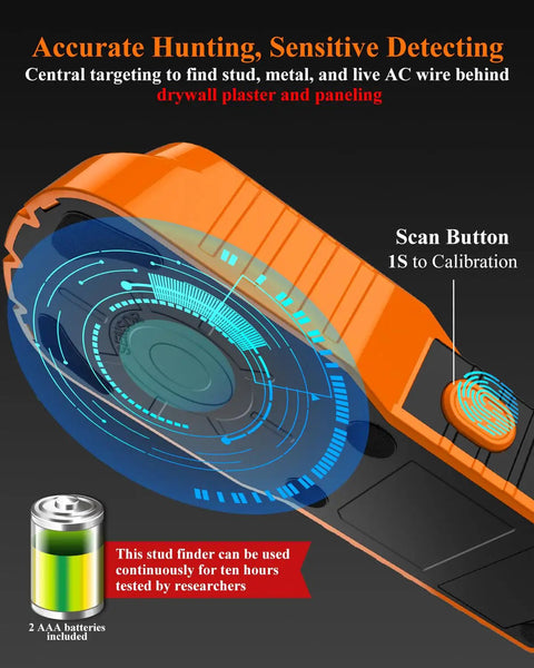 Heavy Duty Wall Stud Finder And Drywall Scanner With Smart Magnetic Sensor Rock Solid Accuracy For Hunting Wood Metal Pipes And Live Wires No Sweat For Any Weekend Warrior Or Serious Diy Pro