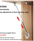 Installed Dual 200N 45Lb Gas Struts For Heavy Lids, 10 Inch Soft Close Gas Spring Hinges, Chrome Plated Silver, in cabinet.