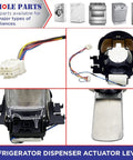 Refrigerator Dispenser Actuator Lever Replacement DA97-12628H components and wiring for compatible models