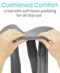 Resting Hand Splint for Right Hand With Rehab Video App, Night Wrist Immobilizer showing cushioned comfort lining and foam padding.