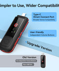 Image showing 64GB USB C MP3 Player 2 In 1 Type C And USB Stick Music Player with Type-C port and volume buttons.