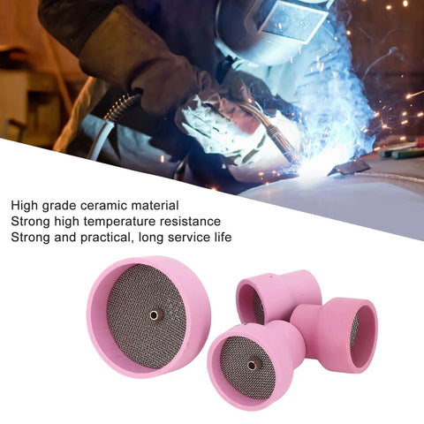 Ceramic Cup Kit For Welding Gear With High Temp Durable Pro Grade Ceramic Easy To Install Long Lasting Life Pink Color Portable