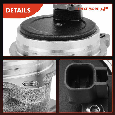 Close-up of rear wheel bearing and hub assembly with ABS for Ford Focus 2012 2018, showing beefed up heavy duty ball bearing design.