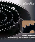 HighFire 19-piece hole saw set with 3/4–6 in blades; black metal cutters with sharp teeth.