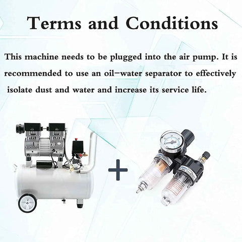 Air compressor with dual motors and oil-water separator for enhanced performance of the Top Rated Handheld Pneumatic Strapping Tool.