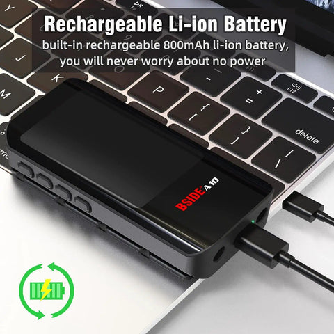 Rechargeable Pocket Digital Multimeter With Color LCD Display, Auto-Ranging 6000 Counts charging on laptop