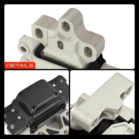 Engine Motor And Transmission Mount Kit With Torque Strut Assembly For Audi A3 Gti Jetta 2006 To 2014, close-up showing components and materials.