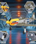 Powerful Brushless RC Plane For Adults With 4 Channel P51D Mustang RC Airplane 500mm Wingspan Warbird with detailed features