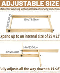 Juice Groove Router Jig With 8 Spacers, Adjustable Groove Guide For Cutting Boards Up To 22 X 29 Inches, light brown finish, top view.