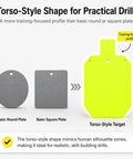 Neon Color AR500 Steel Target for Rifle Range Day Practice, Three Eighths Inch Target Plate with Torso-Style Shape