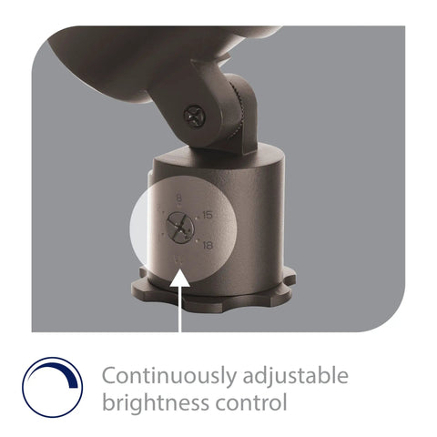 12V Landscape Accent Light With Adjustable Beam And Dimmable Brightness Dope For Curb Appeal rotating dial control close-up