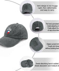 Lightweight Breathable Cap For Women And Men Adjustable Buckle Unisex Outdoor Hat in green with Texas design, side view