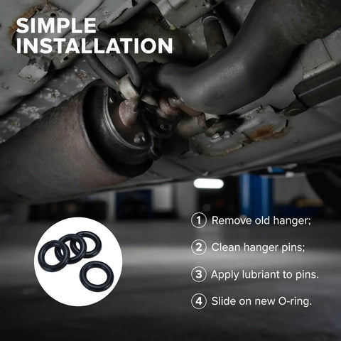 Exhaust Rubber Hanger Kit Universal 4 Pack Insulator Bracket Bushing Mount Heavy Duty Durable High Density Rubber installation