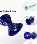 Tough As Nails 3 Inch Blue Polyurethane Boat Trailer Bow Bell Roller Kit with bolt detail and guide bells for easy launching.