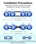 Installation diagram for Heavy Duty Car Bumper Quick Release Kit With Aluminum Alloy Fasteners, showing blue O-rings in use.