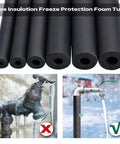 Beefed Up Foam Pipe Insulation Tube Kit For Water Lines And HVAC, 6.2 Ft Long With Inner Diameters, Waterproof Fire Resistant Wrap